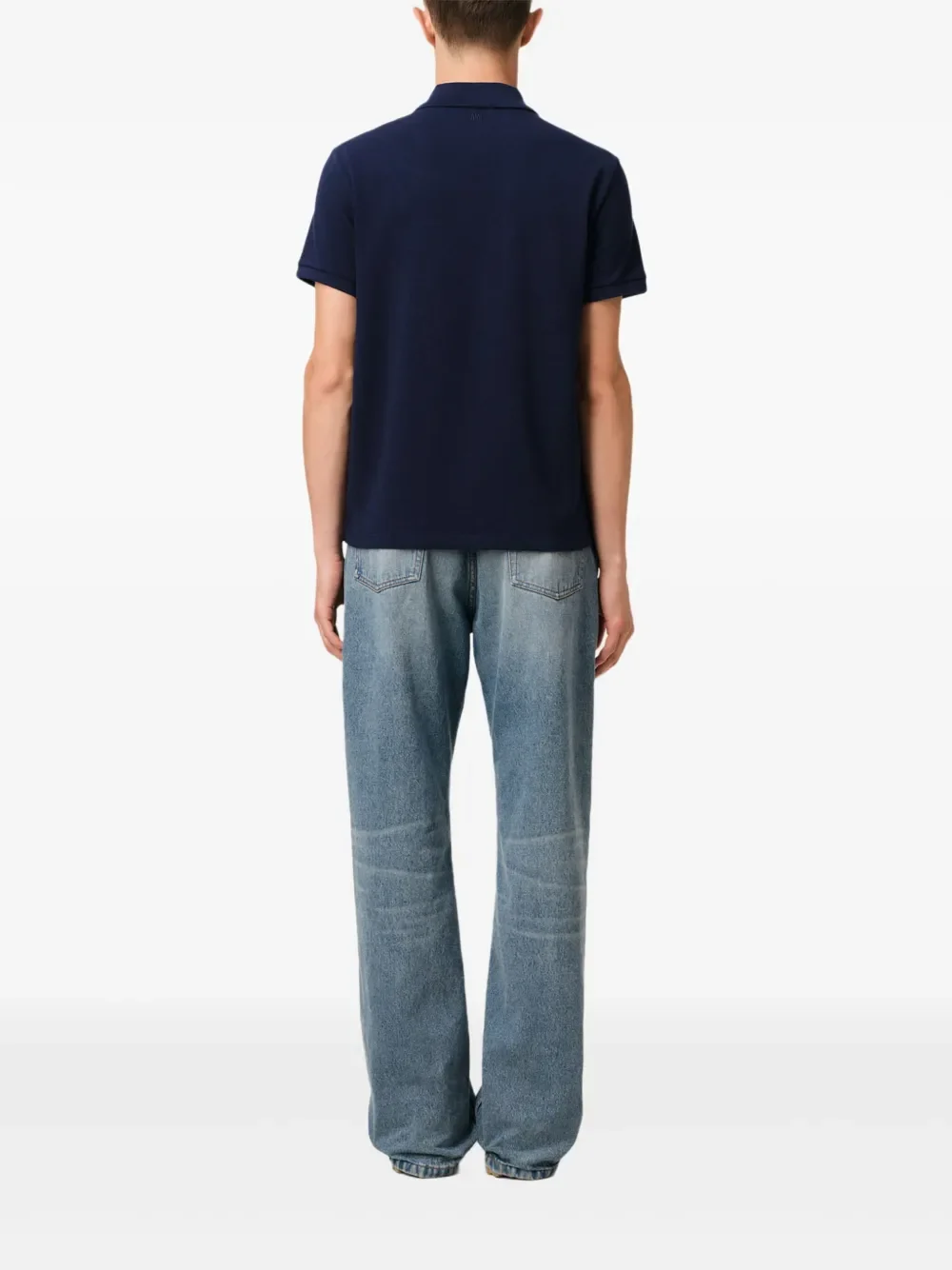 AMI Paris Ami de Coeur Organic Cotton Polo Shirt - Image 4