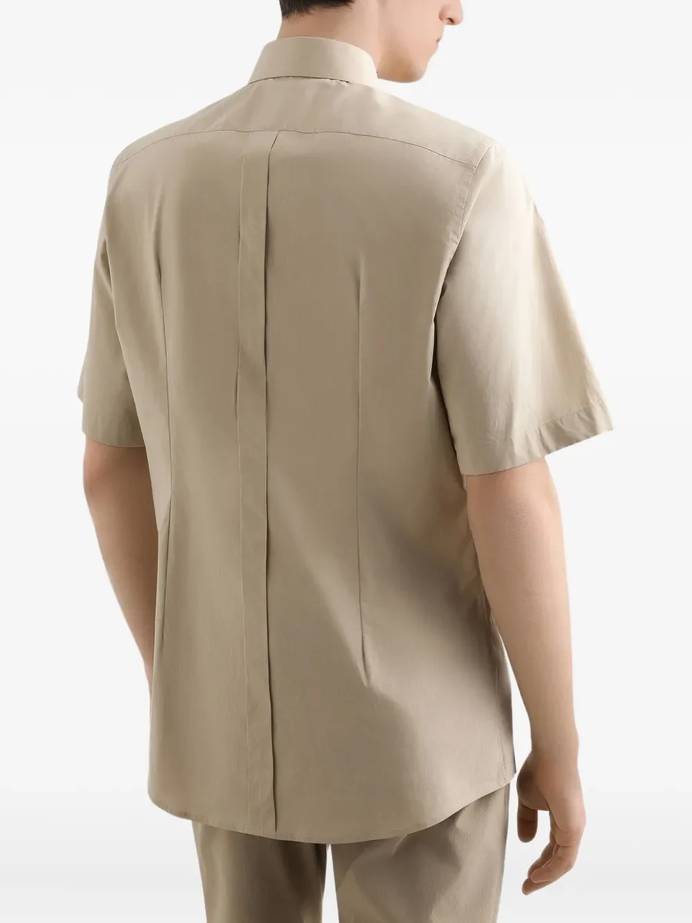 Dolce & Gabbana Button-Up Short-Sleeve Shirt Beige - Image 5