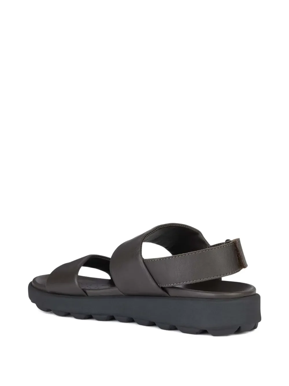 Geox Men's Dark Brown Leather Double-Strap Sandals - Image 2