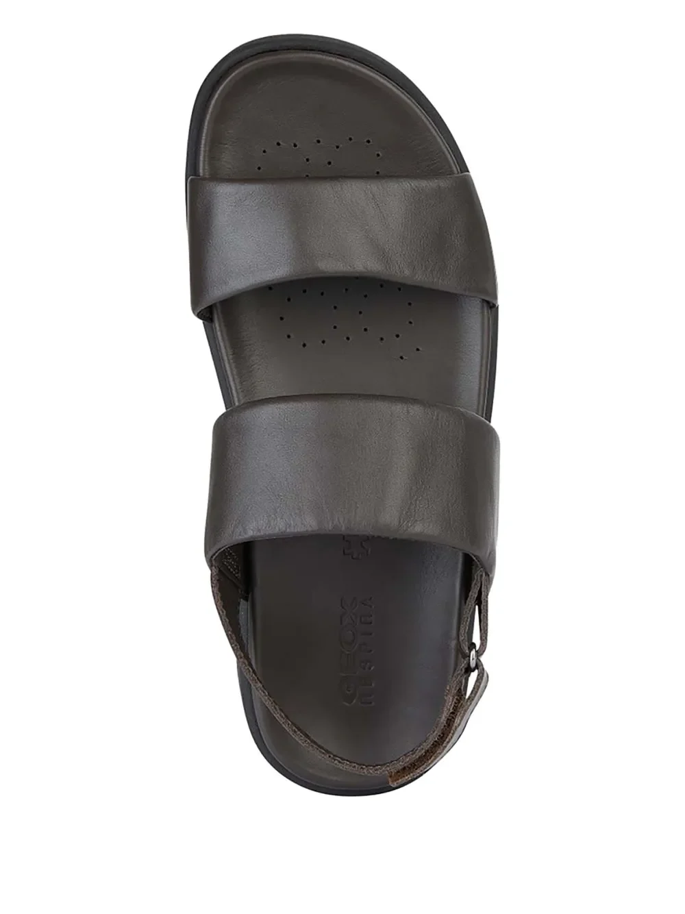 Geox Men's Dark Brown Leather Double-Strap Sandals - Image 3