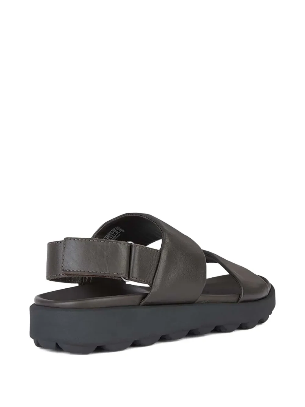 Geox Men's Dark Brown Leather Double-Strap Sandals - Image 4