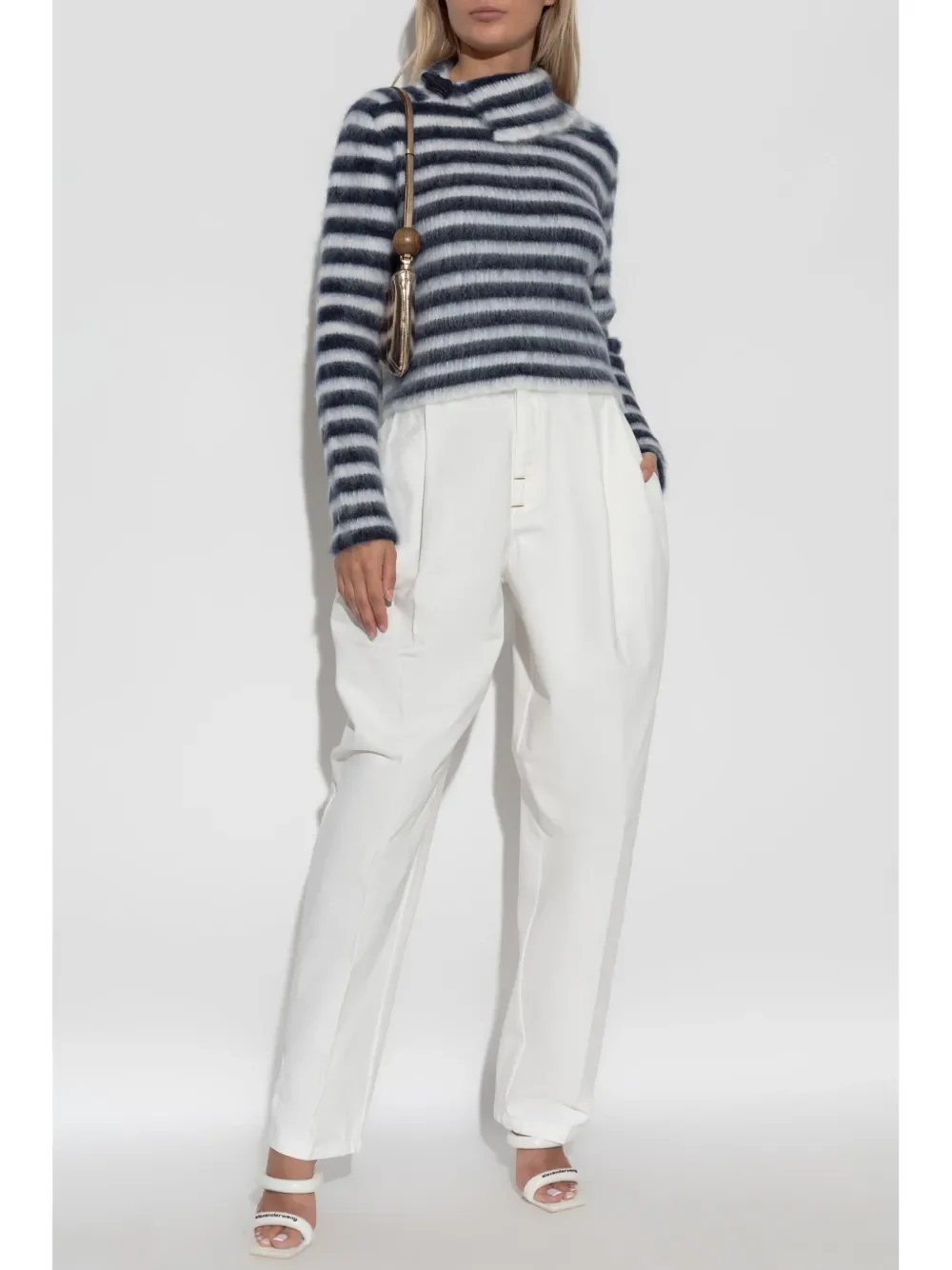 Jacquemus Le De-Nîmes Curzio White Cotton Denim Trousers - Image 2