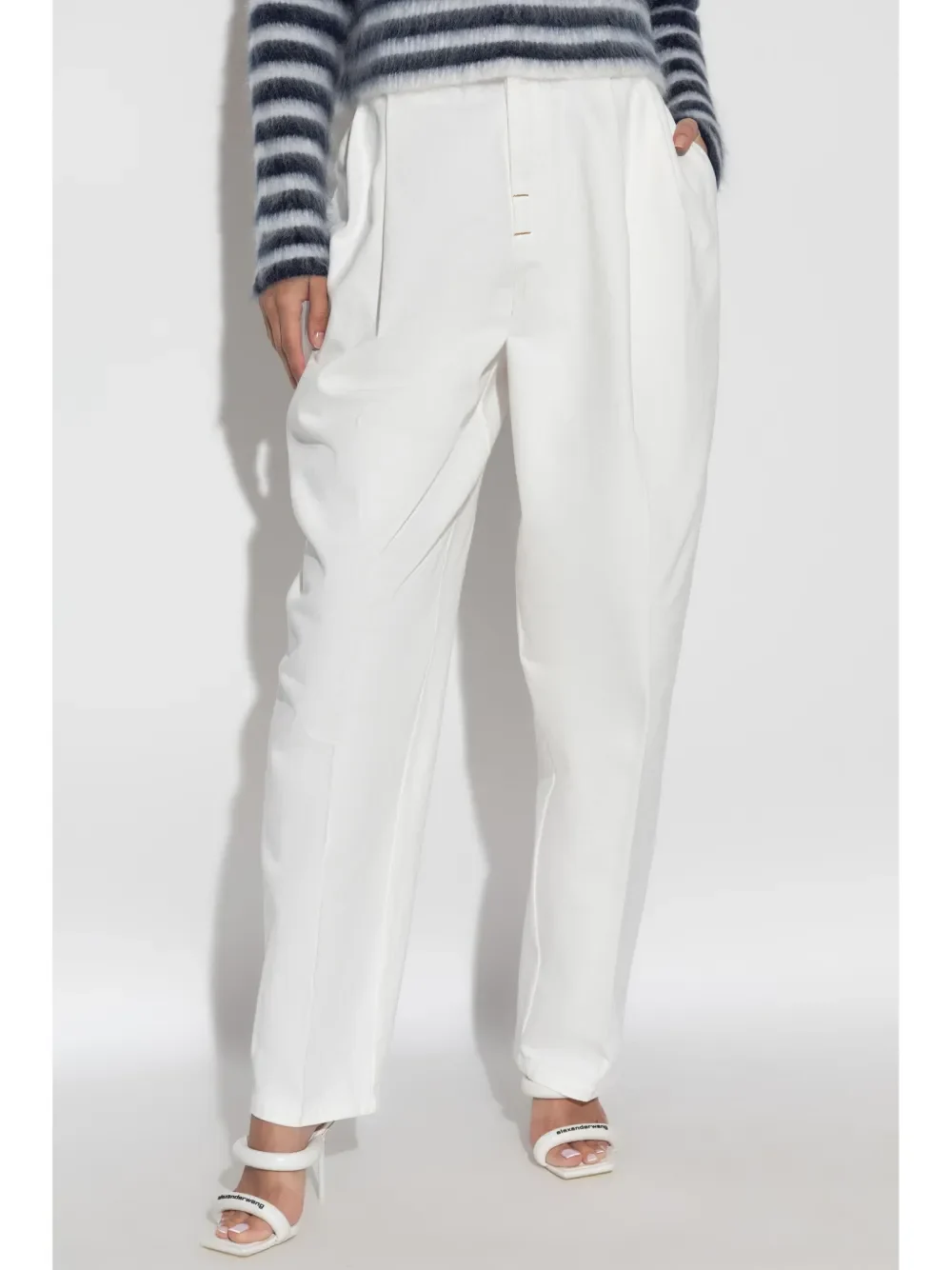 Jacquemus Le De-Nîmes Curzio White Cotton Denim Trousers - Image 3