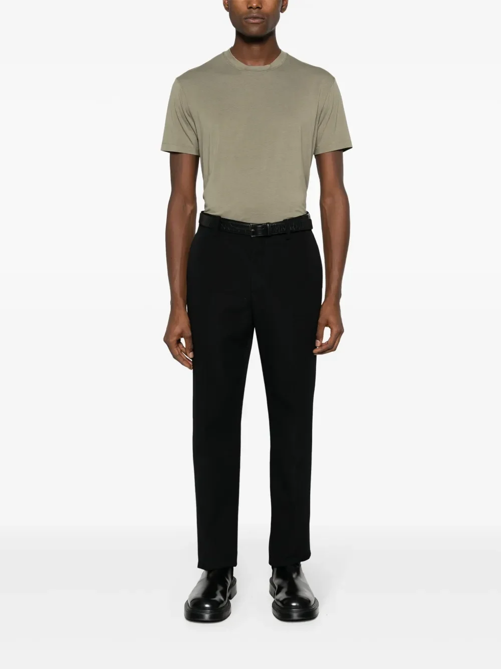 TOM FORD Crew-Neck Short-Sleeve T-Shirt Light Olive Green - Image 2